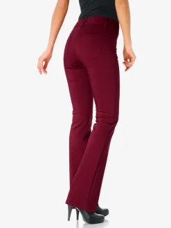 Pantalon bootcut en tissu extensible avec effet ventre plat