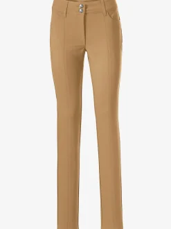 Pantalon bootcut en tissu extensible avec effet ventre plat