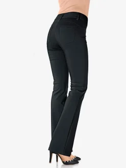 Pantalon bootcut en tissu extensible avec effet ventre plat