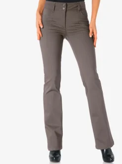 Pantalon bootcut en tissu extensible avec effet ventre plat