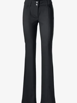Pantalon bootcut en tissu extensible avec effet ventre plat
