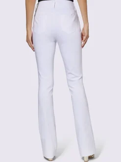 Pantalon bootcut en tissu extensible avec effet ventre plat