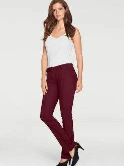 Pantalon bootcut en tissu extensible avec effet ventre plat