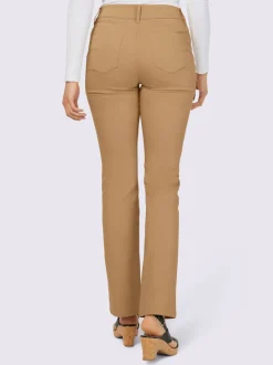 Pantalon bootcut en tissu extensible avec effet ventre plat