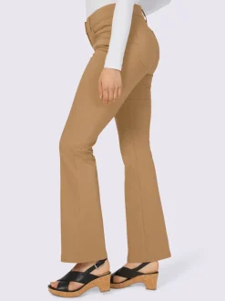 Pantalon bootcut en tissu extensible avec effet ventre plat