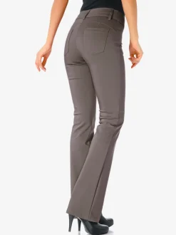 Pantalon bootcut en tissu extensible avec effet ventre plat