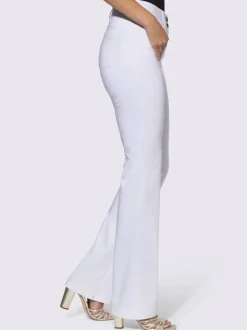Pantalon bootcut en tissu extensible avec effet ventre plat