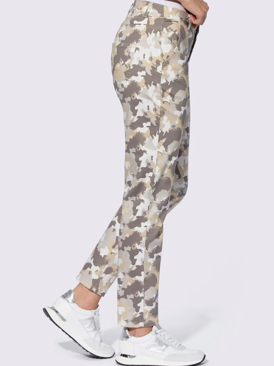 Pantalon cargo avec poches et motif camouflage coton