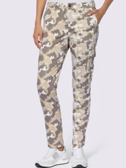 Pantalon cargo avec poches et motif camouflage coton