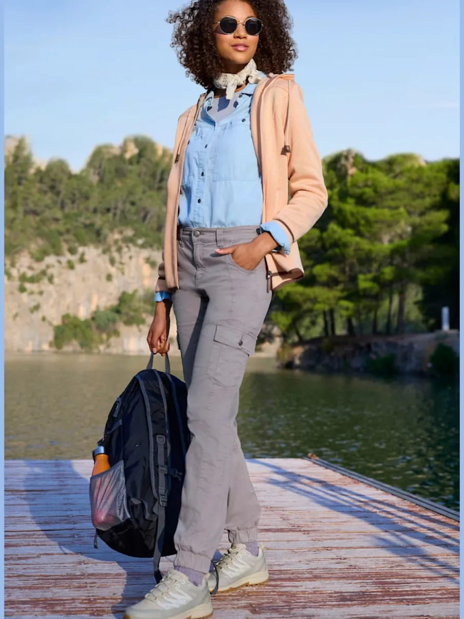 Pantalon cargo doux et extensible avec poches pratiques