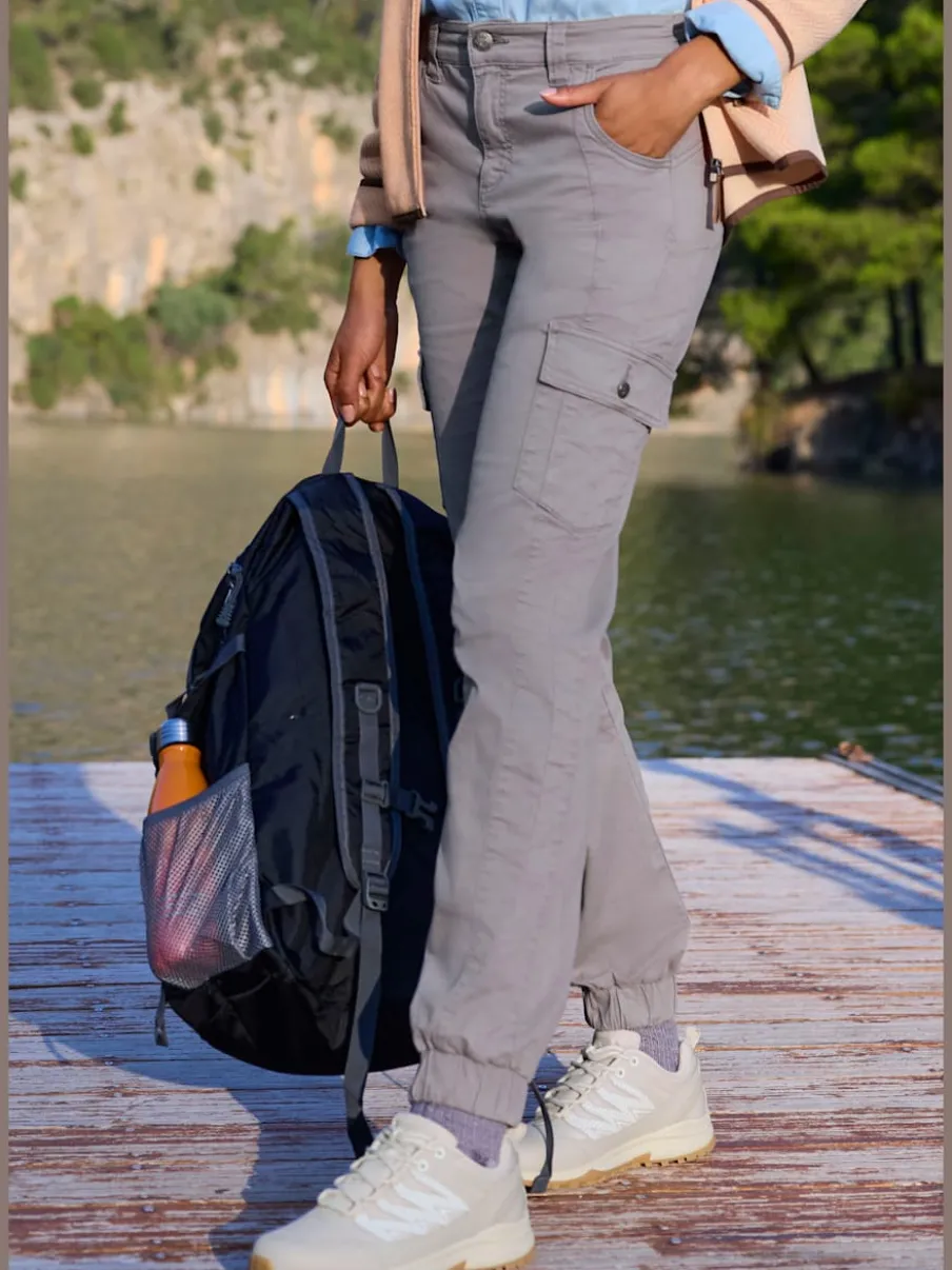 Pantalon cargo doux et extensible avec poches pratiques