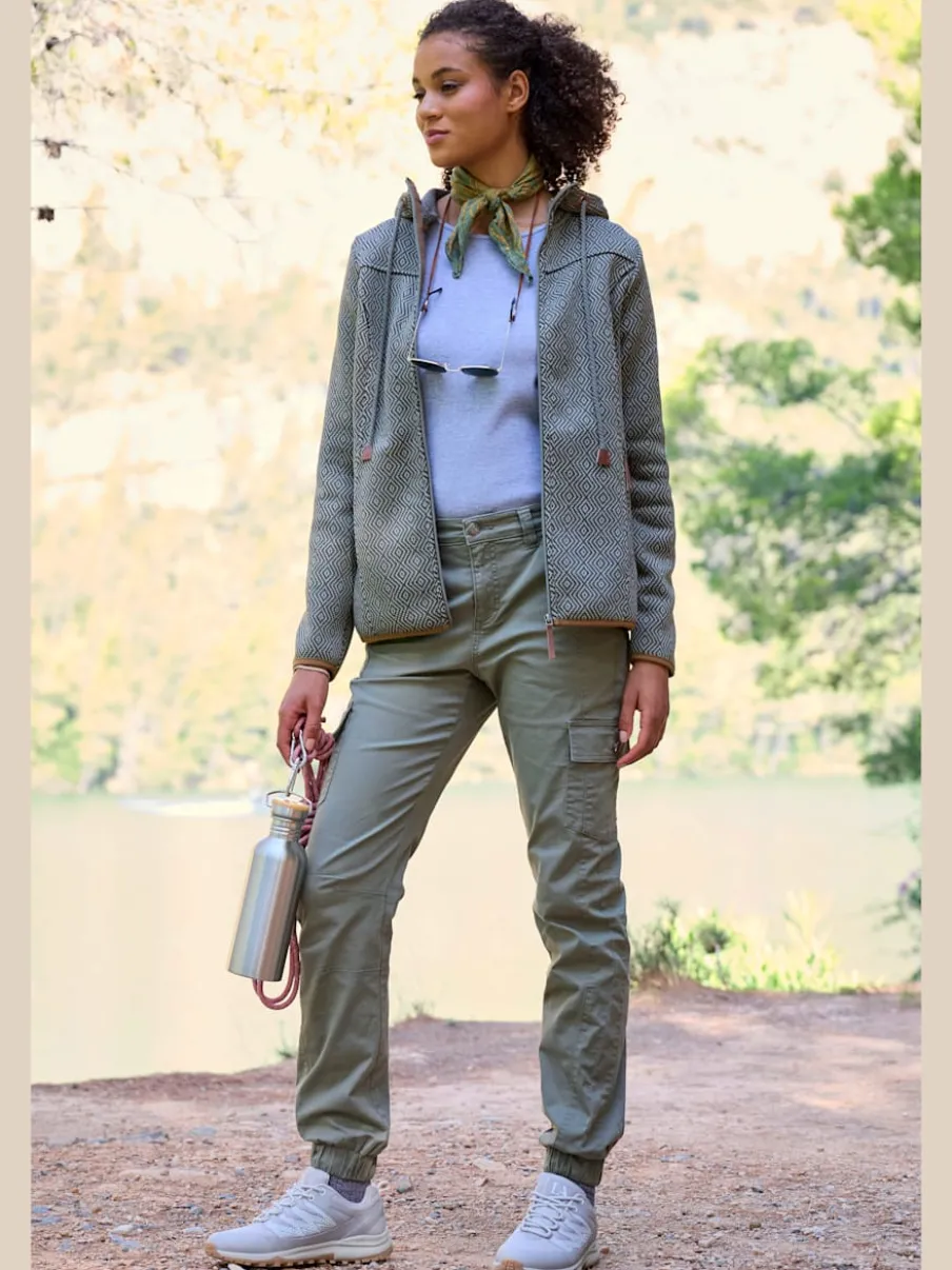 Pantalon cargo doux et extensible avec poches pratiques