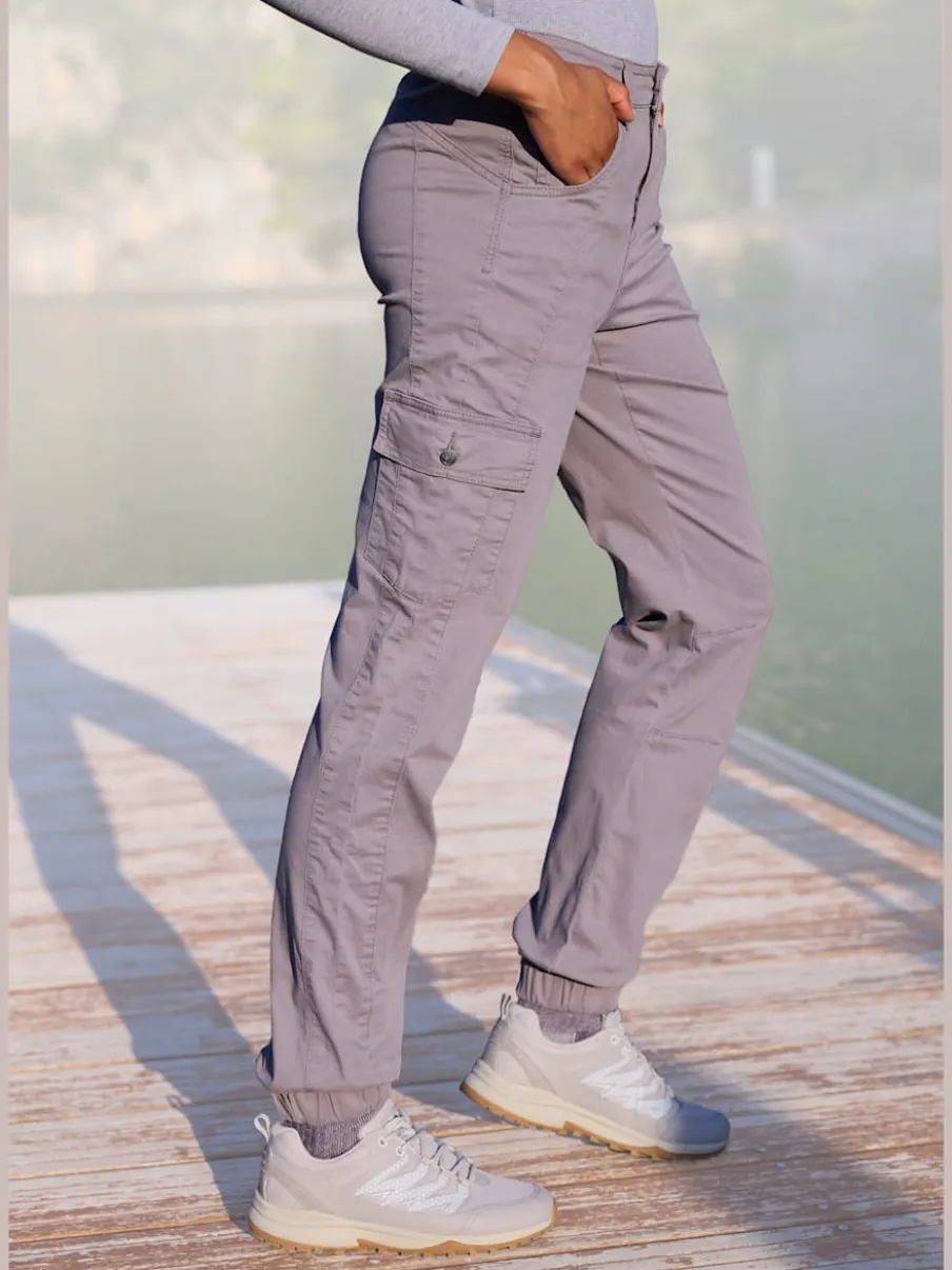 Pantalon cargo doux et extensible avec poches pratiques
