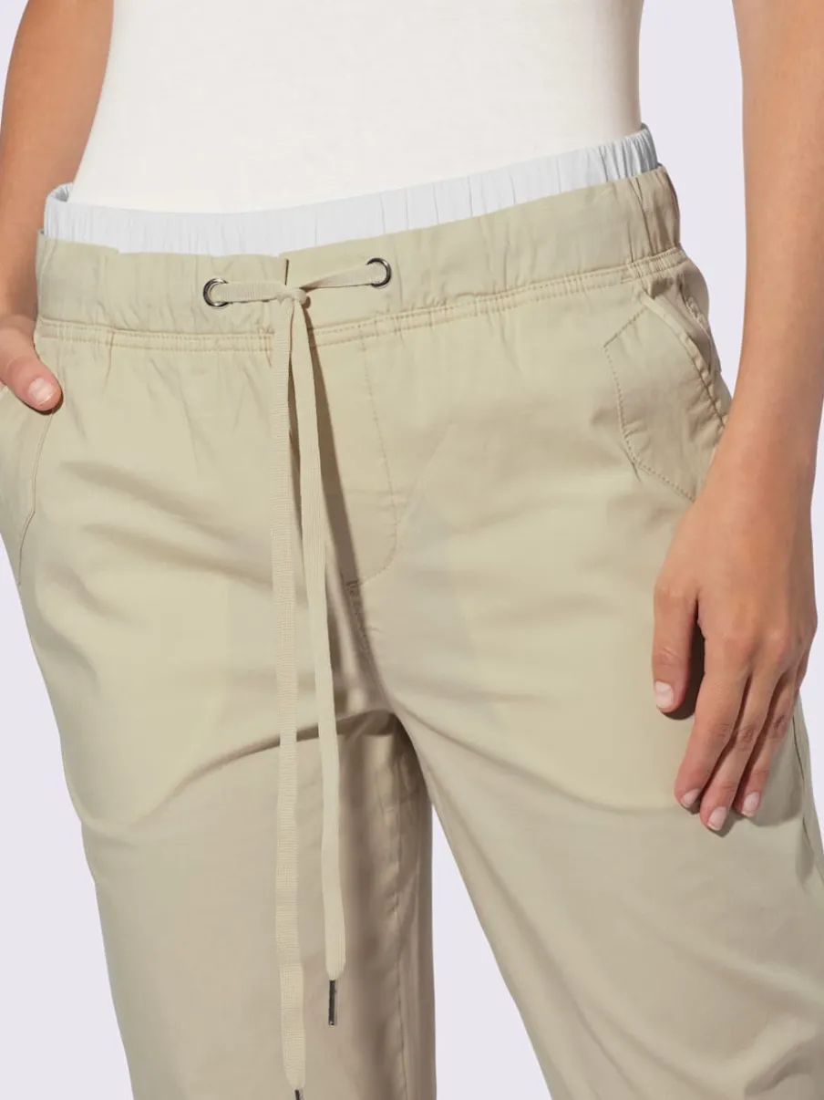 Pantalon 7/8 ceinture contrastante