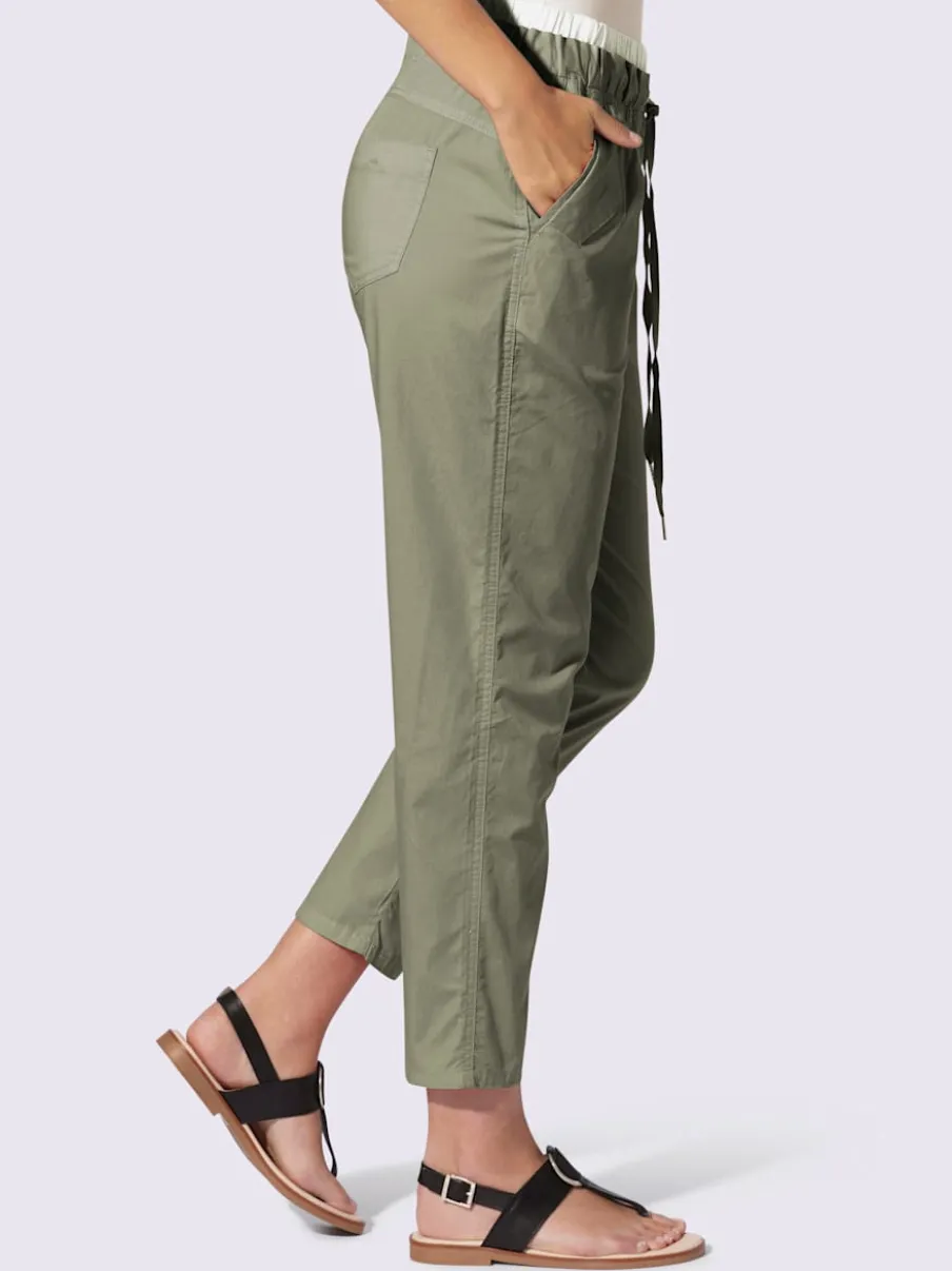 Pantalon 7/8 ceinture contrastante