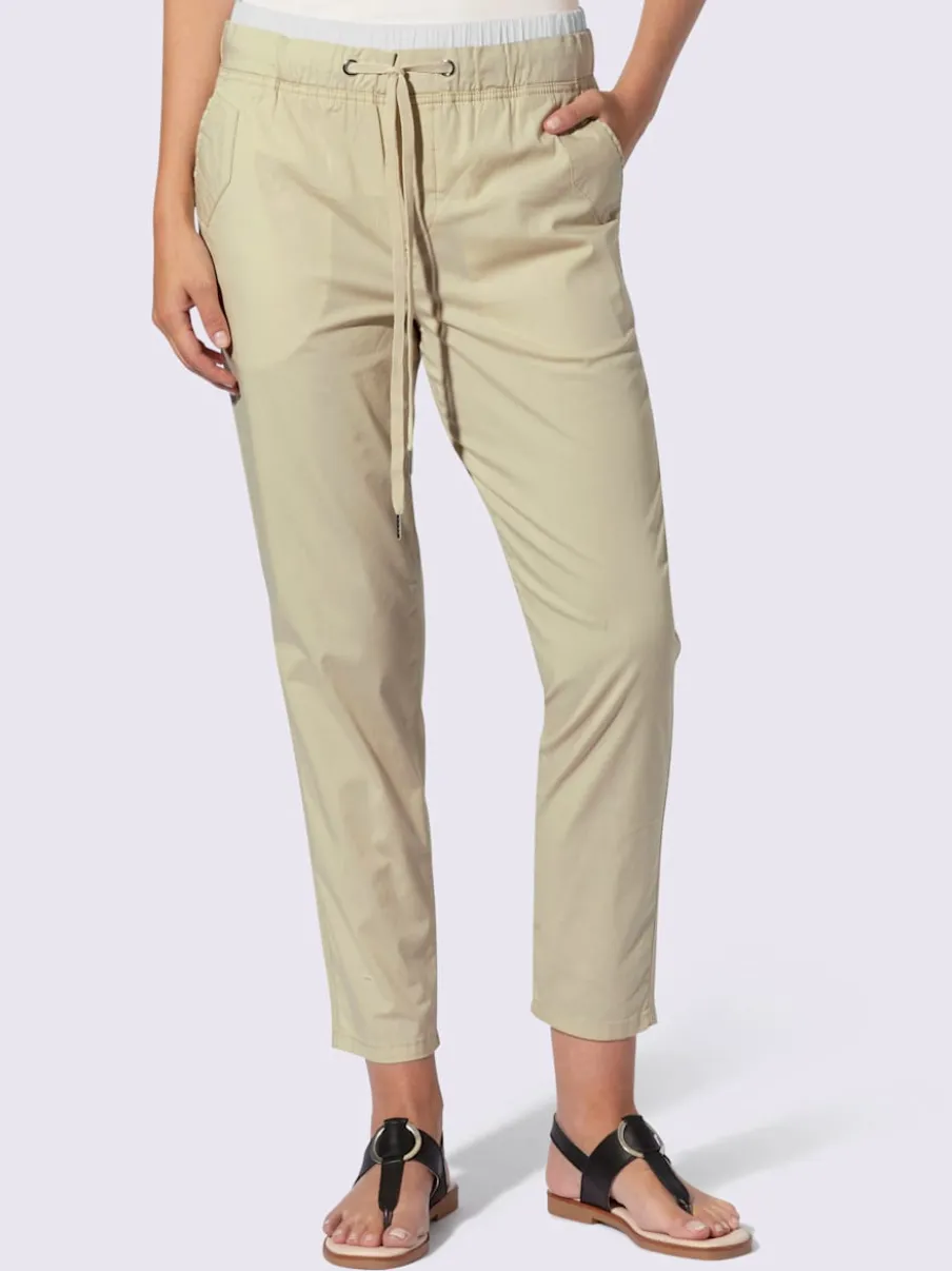 Pantalon 7/8 ceinture contrastante