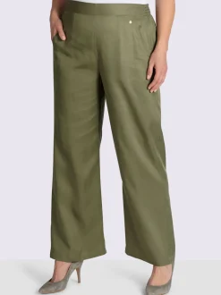 Pantalon ceinture élastique au dos