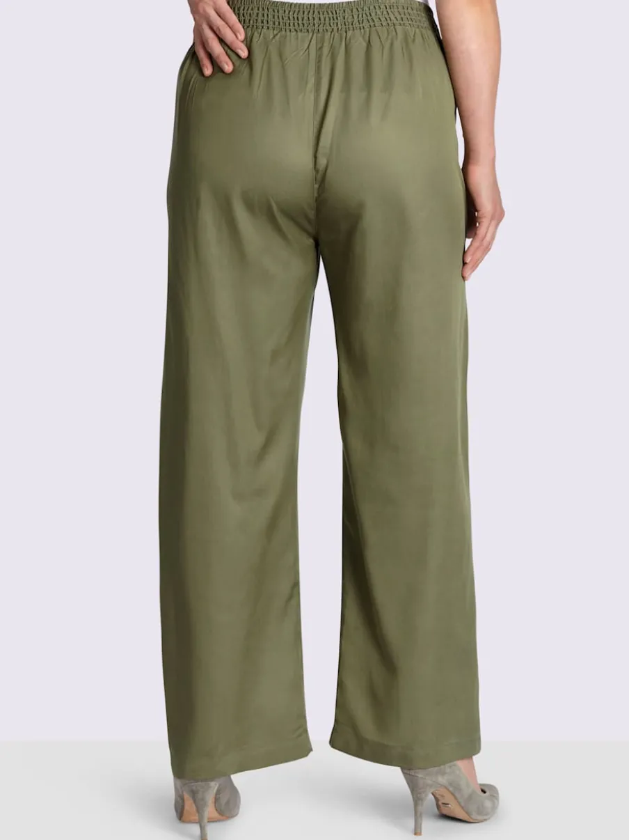 Pantalon ceinture élastique au dos