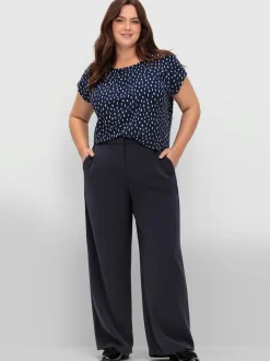 Pantalon ceinture élastique au dos