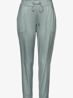 Pantalon ceinture élastique avec cordon et poches latérales fendues