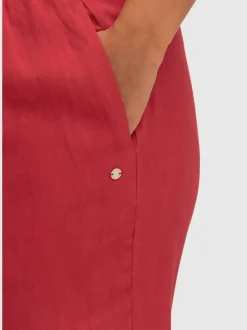 Pantalon 7/8 ceinture élastique, coulisse et lien à nouer