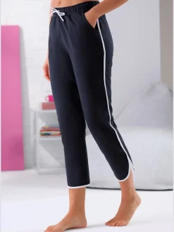 Pantalon à ceinture élastique en sweat avec poches latérales