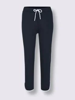 Pantalon à ceinture élastique en sweat avec poches latérales