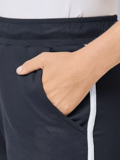 Pantalon à ceinture élastique en sweat avec poches latérales