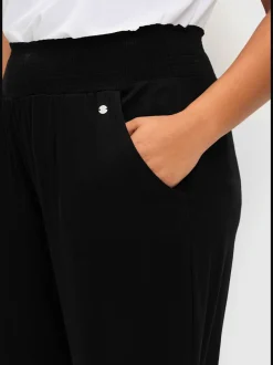 Pantalon ceinture smockée