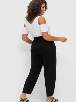 Pantalon ceinture smockée
