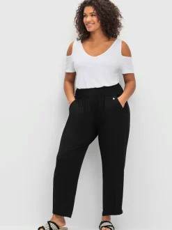 Pantalon ceinture smockée