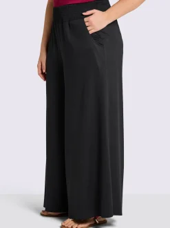 Pantalon ceinture smockée