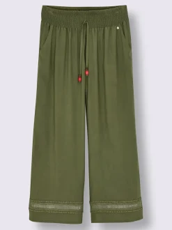 Pantalon ceinture smockée