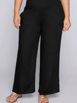 Pantalon ceinture smockée