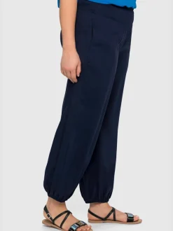Pantalon ceinture smockée