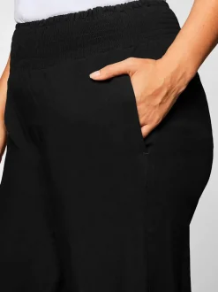Pantalon ceinture smockée