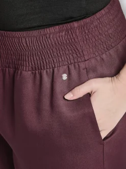 Pantalon ceinture smockée
