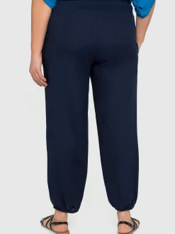 Pantalon ceinture smockée