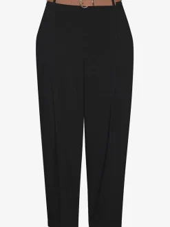 Pantalon à ceinture étroite avec poches fendues et jambes étroites