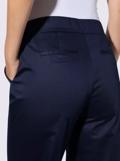 Pantalon chino en coton avec ceinture à fermeture innovante