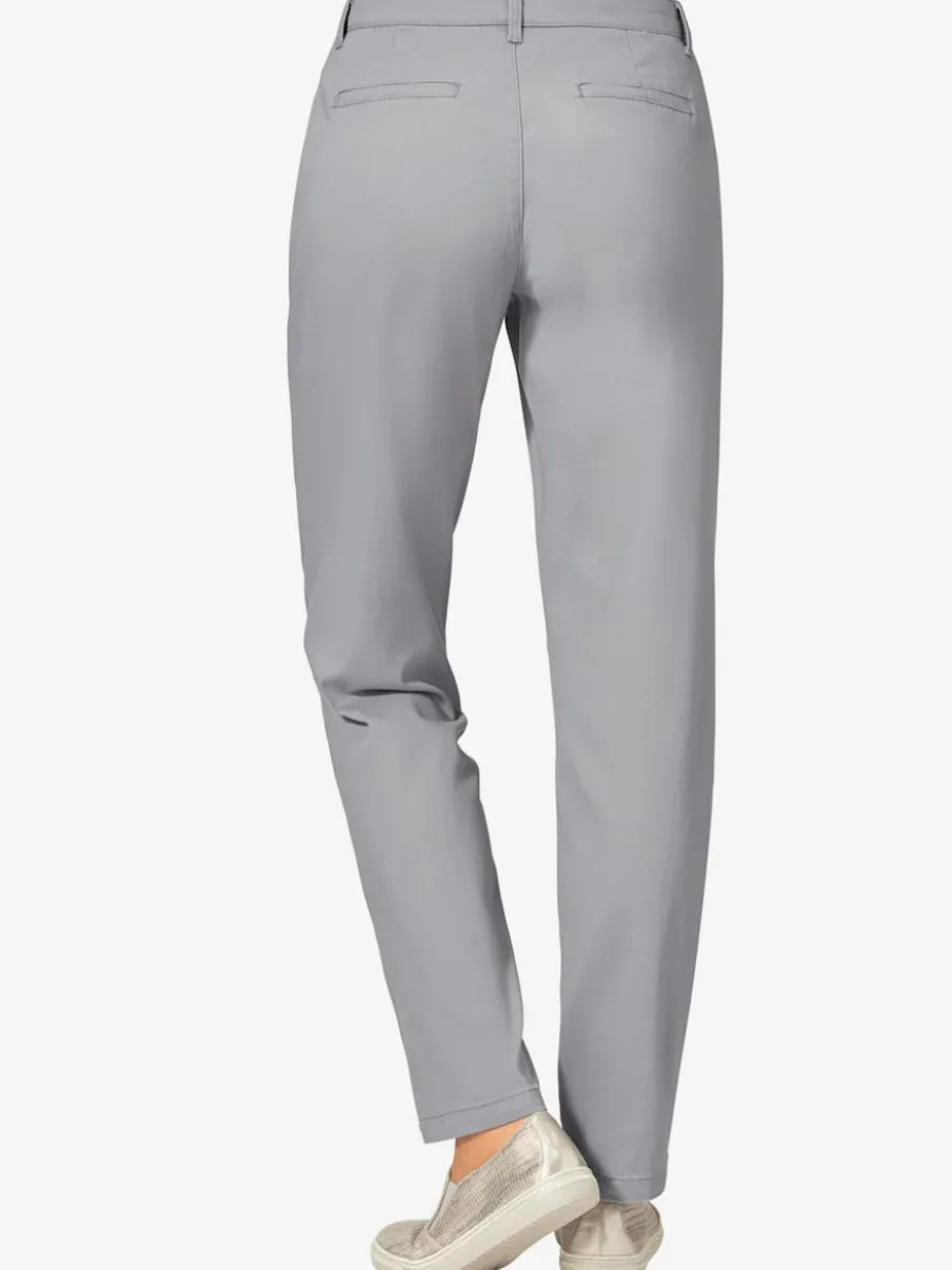 Pantalon chino en coton extensible à poches latérales