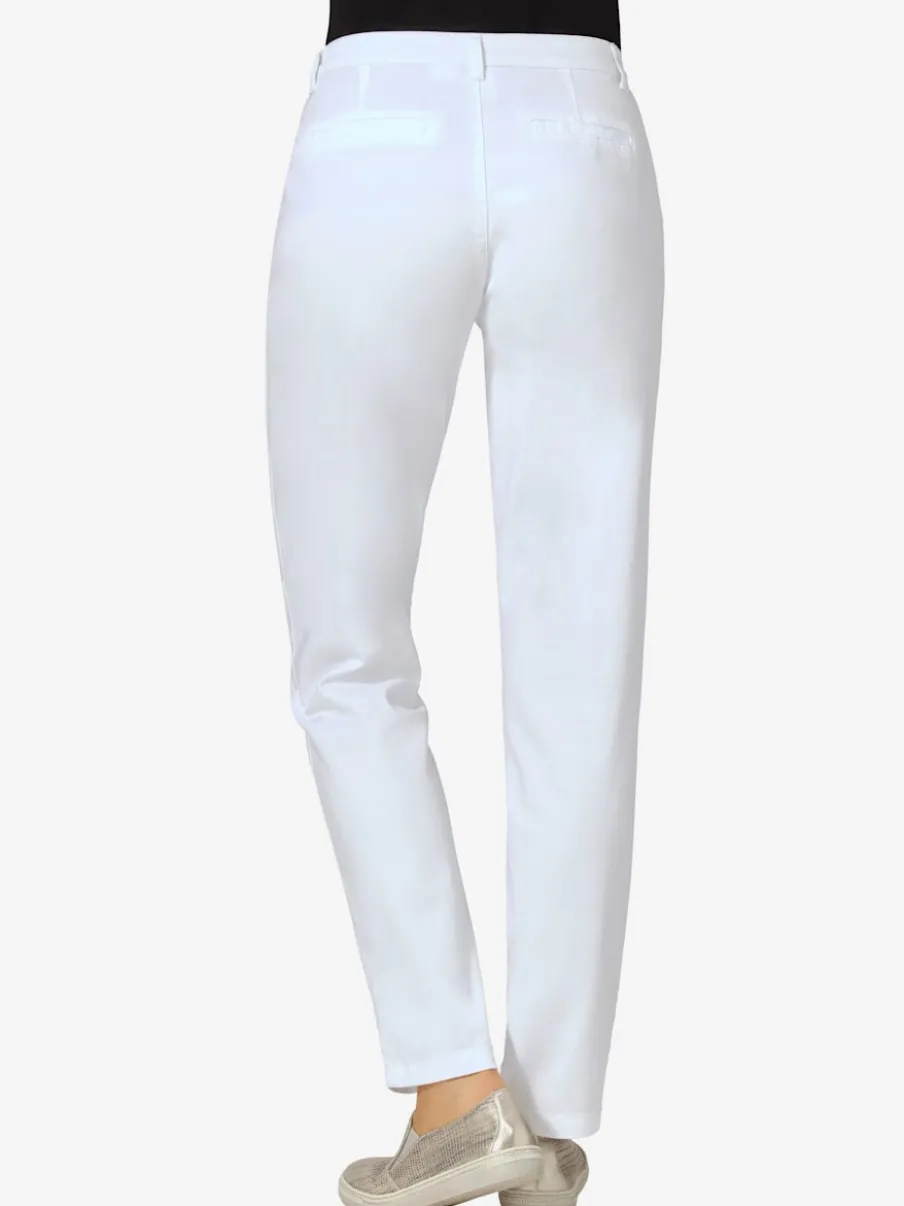 Pantalon chino en coton extensible à poches latérales