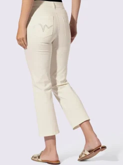 Pantalon cinq poches avec pierres brillantes fantaisie