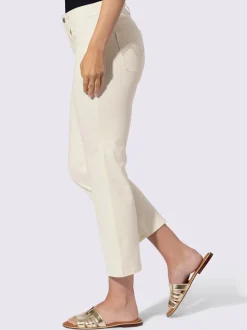 Pantalon cinq poches avec pierres brillantes fantaisie