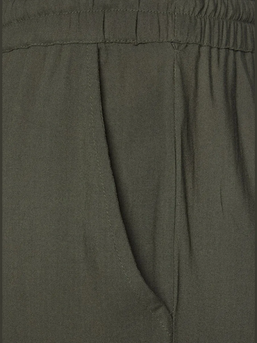 Pantalon confortable avec ceinture élastique et poches latérales
