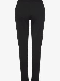 Pantalon confortable avec poches fendues et ourlet à revers
