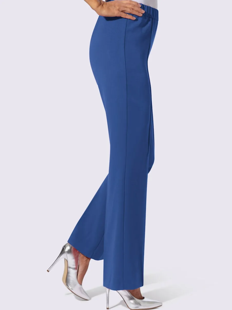 Pantalon costume avec jambes larges et ceinture élastique