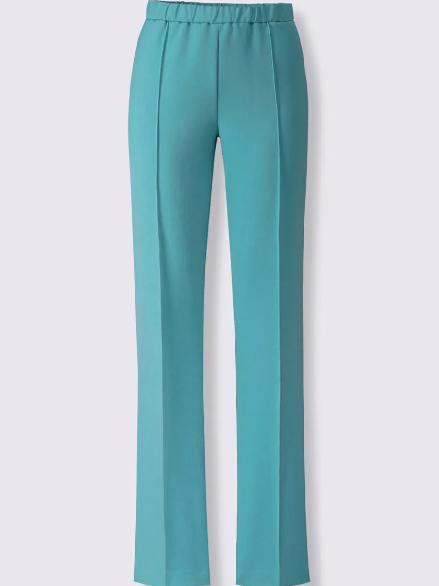 Pantalon costume avec jambes larges et ceinture élastique