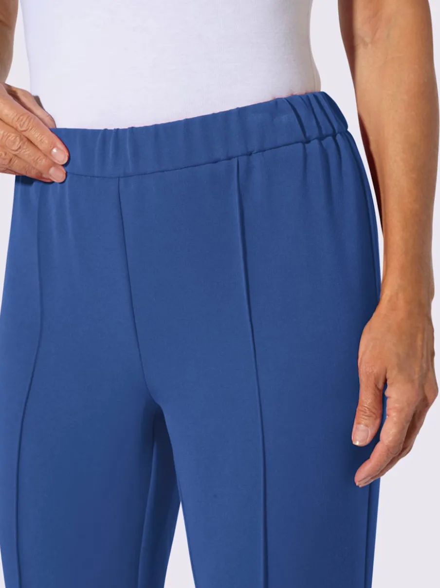 Pantalon costume avec jambes larges et ceinture élastique