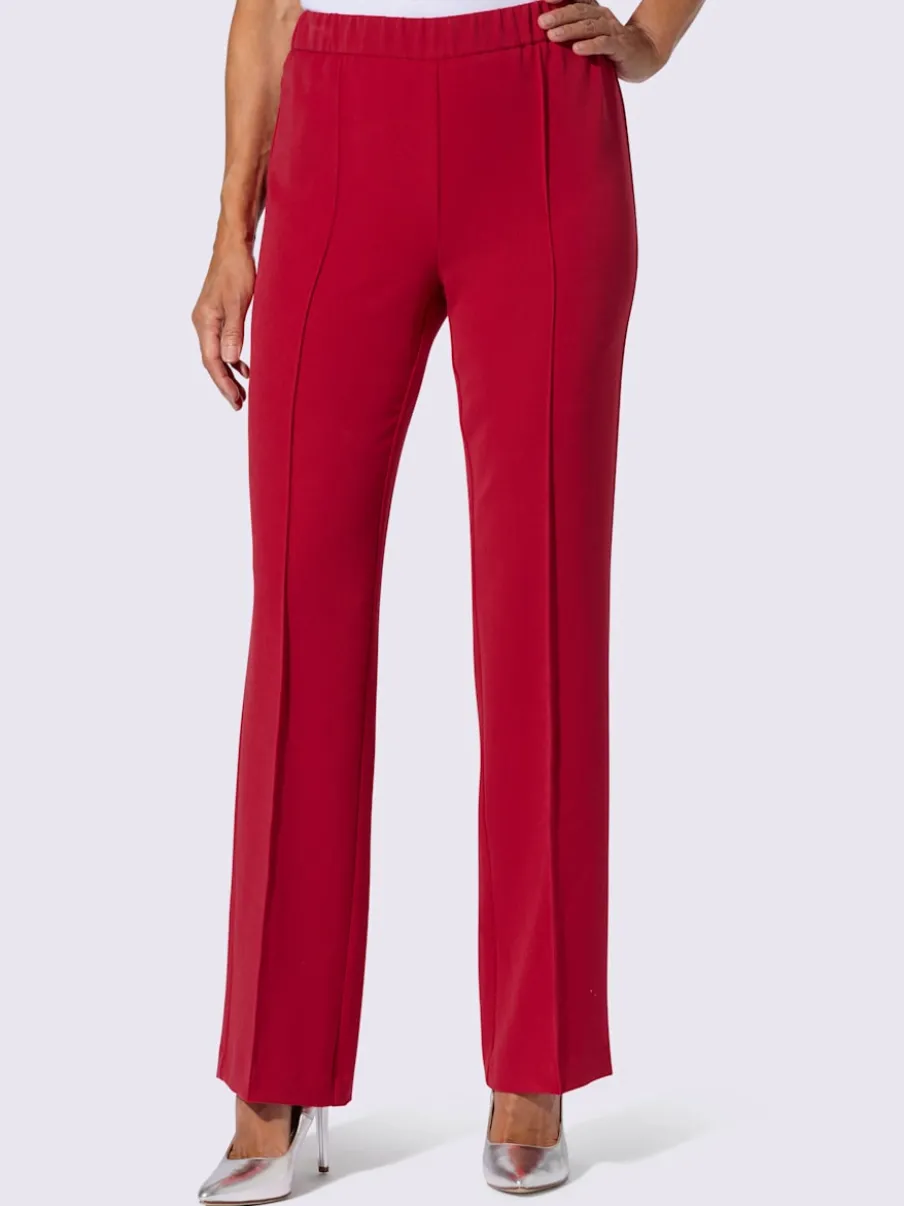 Pantalon costume avec jambes larges et ceinture élastique
